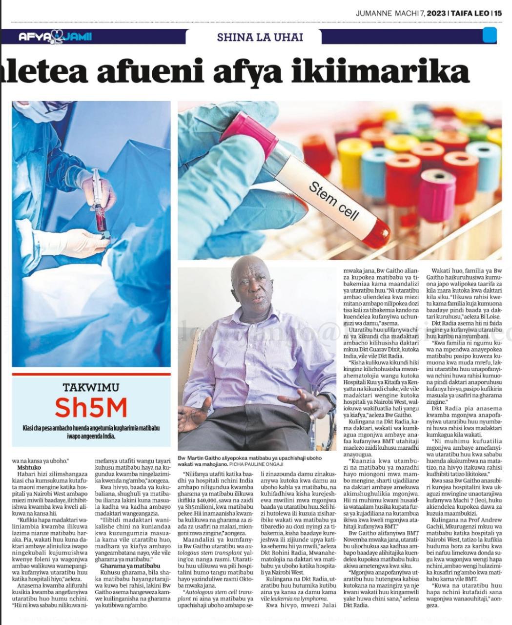 Kenya_Newpaper_Dr_Gaurav_Dixit
